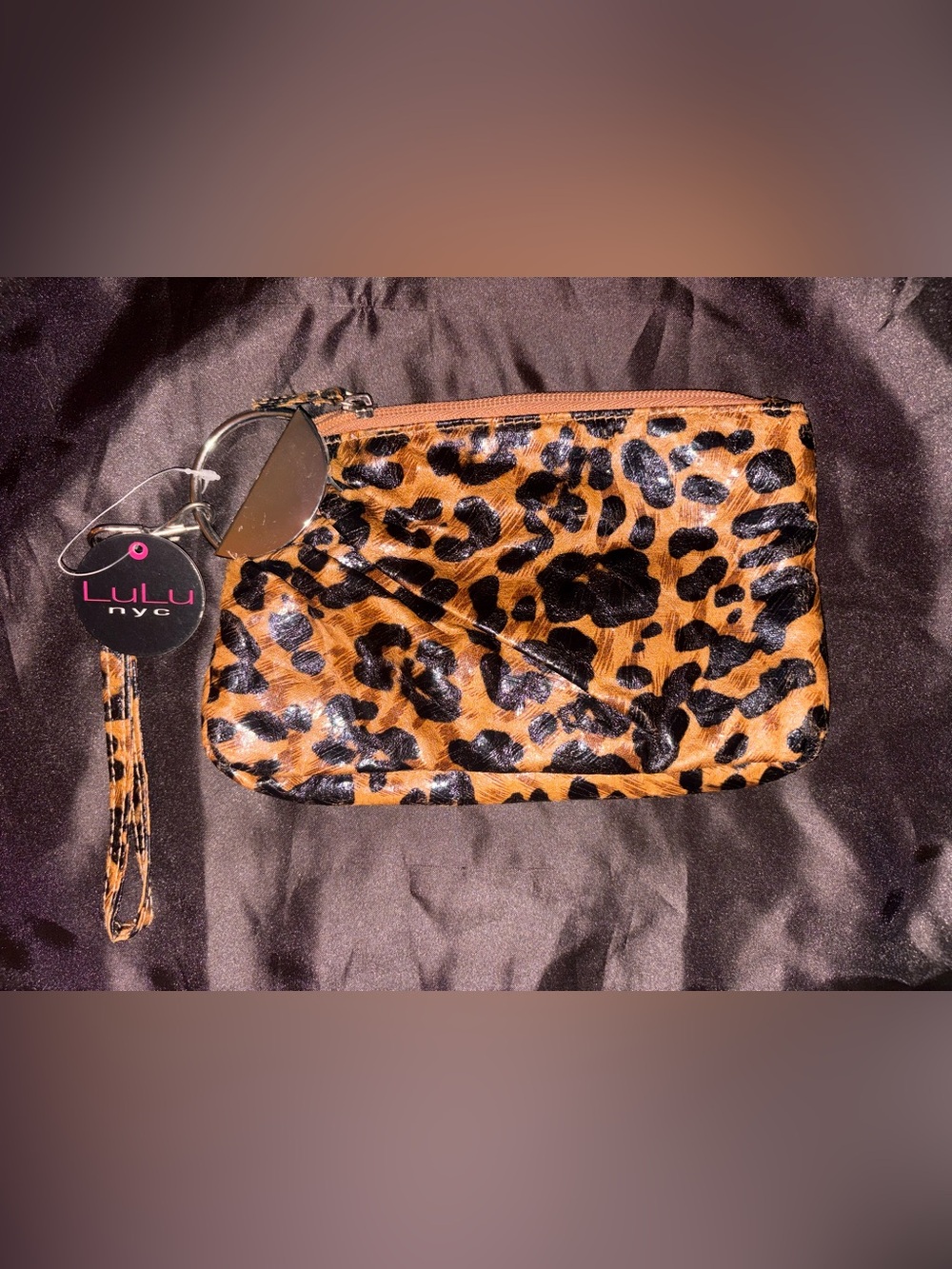 Lulu nyc Leopard Print Wristlet Clutch